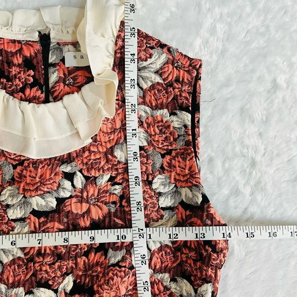 Sandro Womens Pink Floral Sleeveless Mini Dress Size 0 - Picture 11 of 12